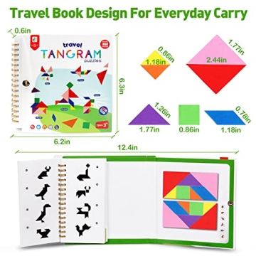 USATDD Travel Tangram Puzzle for Kids and Adults