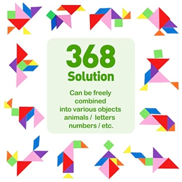 USATDD Travel Tangram Puzzle for Kids and Adults