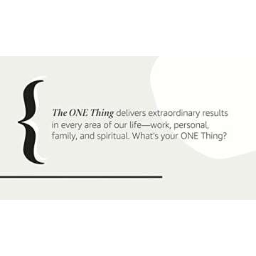 BY Gary Keller The One Thing The Surprisingly Simple Truth Behind Extraordinary Results Achieve your...