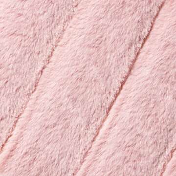 Fefances Modern Faux Fur Ottoman Bench for Home