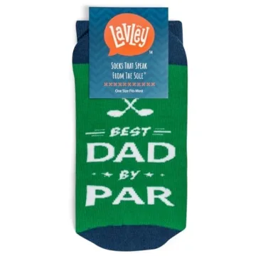 Lavley Best Dad By Par Funny Golf Socks For Men - Novelty Gifts For Dads and Grandpas who love golfing
