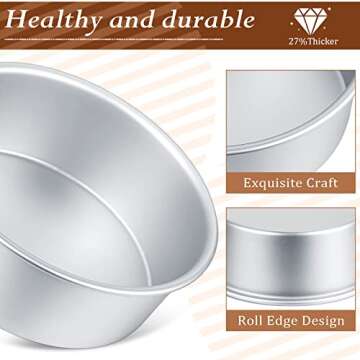 Gerrii 27 Pcs Mini Round Cake Pans Easy Release Nonstick