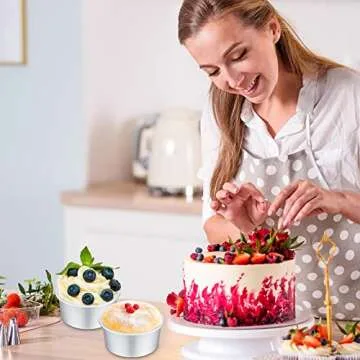 Gerrii 27 Pcs Mini Round Cake Pans Easy Release Nonstick