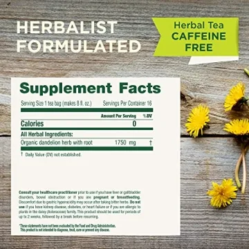 Organic Dandelion Leaf & Root Tea for Wellness