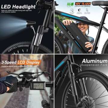 TotGuard 27.5" Electric Bike 500W for Adventurers