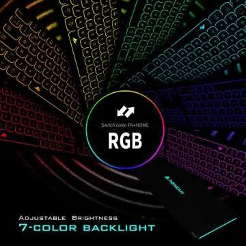 POWZAN Aluminum Quiet Wired Keyboard Backlit- Slim Chiclet Keyboard Compatible with Apple iMac, MacBook, Mac and PC, USB Keyboard Numeric Keypad RGB Lighted Key - Space Gray