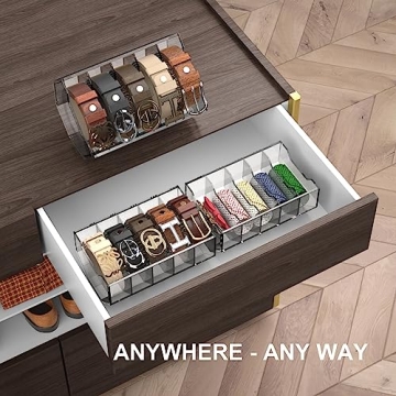 JAN AUG Belt Organizer Customizable Closet Storage Solution
