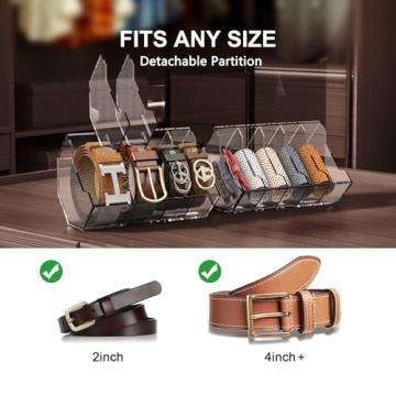 JAN AUG Belt Organizer Customizable Closet Storage Solution