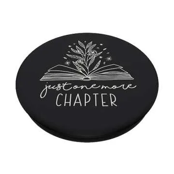 Just One More Chapter Floral Book Lover Reading Design PopSockets Adhesive PopGrip