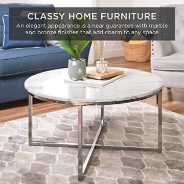 Best Choice Faux Marble Accent Table for Stylish Living