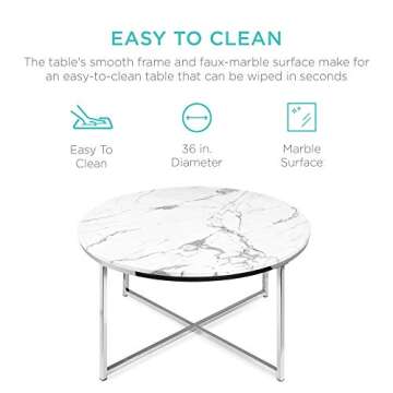Best Choice Faux Marble Accent Table for Stylish Living