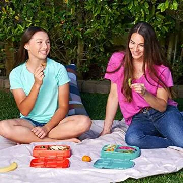 Bentgo® Fresh – Leak-Proof, Versatile 4-Compartment Bento-Style Lunch Box with Removable Divider, Portion-Controlled Meals for Teens and Adults On-The-Go – BPA-Free, Food-Safe Materials (Red)