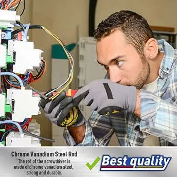 Amartisan 15-Piece Magnetic Screwdrivers Set, 5 Phillips Slotted Tips and Insulated Screwdriver Set (1000V)，Professional Cushion Grip