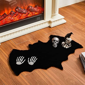 Xuhal Bat Rug Cozy Gothic Welcome Mat for Homes