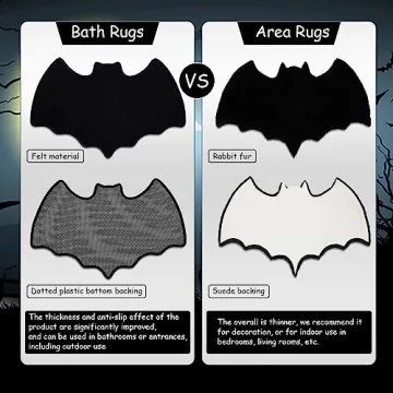 Xuhal Bat Rug Cozy Gothic Welcome Mat for Homes