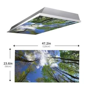 Fluorescent Light Covers for Classroom 2-Pcs Elegant Design