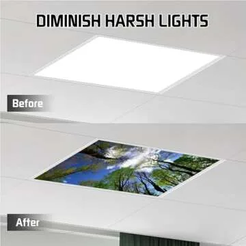 Fluorescent Light Covers for Classroom 2-Pcs Elegant Design