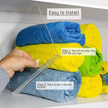 Superior Acrylic Shelf Dividers for Closet Organization