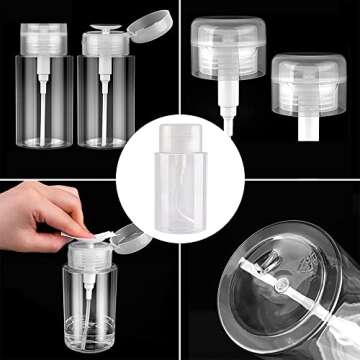 Nail Polish Gel Remover Tools Kit, Soak Off Cap Clip, 200ml Dispenser Bottle, UV Gel Polish Cuticle Pusher, 600 PCS Cotton Pads, Handle Brushes, 100/180 Nail File, Buffer Block, Finger Separators