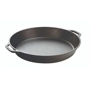 Lodge 17 Inch Pre-Seasoned Cast Iron Skillet - Dual Assist Handles - Use in the Oven, on the Stove, on the Grill, or Over a Campfire - Black