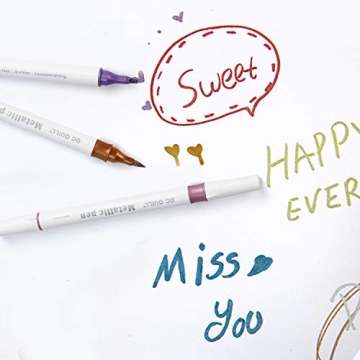 GC QUILL 12 Metallic Marker Pens for Crafting and More
