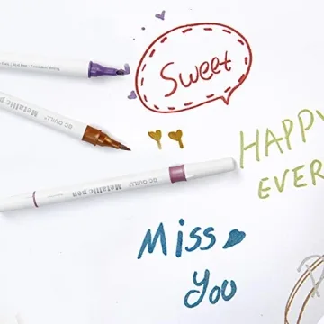 GC QUILL 12 Metallic Marker Pens for Crafting and More