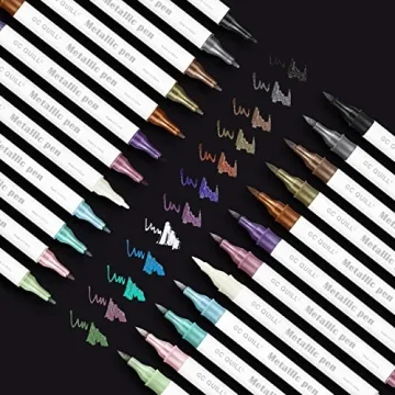GC QUILL 12 Metallic Marker Pens for Crafting and More