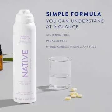 Native Deodorant & Body Spray Contains Naturally Derived Ingredients | Deodorant for Women and Men, All Day Odor Protection, Aluminum and Hydrocarbon Propellant Free | Lilac & White Tea