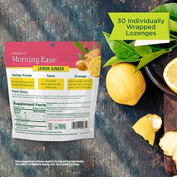 Organic Morning Ease Lozenges for Nausea Relief