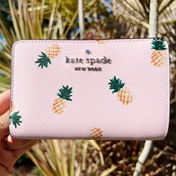KATE SPADE Pineapple Satchel & Wallet Duo Pink Multi