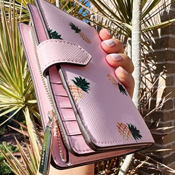 KATE SPADE Pineapple Satchel & Wallet Duo Pink Multi