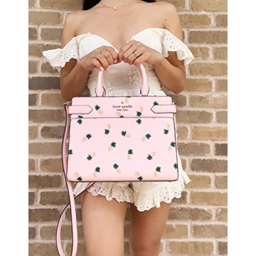 KATE SPADE Pineapple Satchel & Wallet Duo Pink Multi