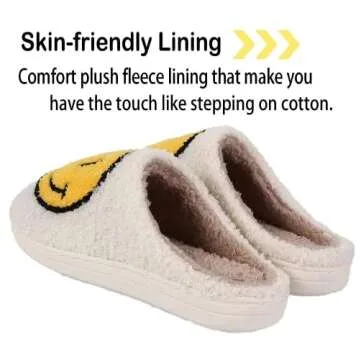 Comfortable Retro Fuzzy Face Slippers for Men and Women