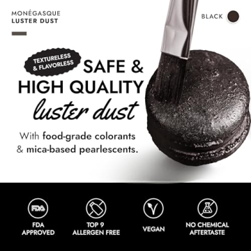 MONÉGASQUE Black Edible Glitter for Drinks 7g – Edible Glitter for Cakes & Cocktails - Black Lust...