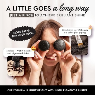 MONÉGASQUE Black Edible Glitter for Drinks and Cakes