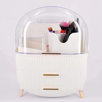 BIRDBELL Makeup Organizer with Dust Proof Storage Display