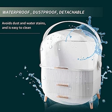 BIRDBELL Makeup Organizer with Dust Proof Storage Display