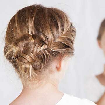 200 Pieces Bobby Pins Hair Styling Pins Assorted Size Hair Pins with Clear Storage Box, Black and Brown