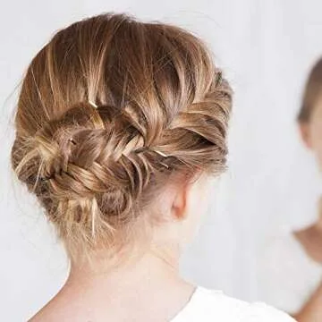 200 Pieces Bobby Pins Hair Styling Pins Assorted Size Hair Pins with Clear Storage Box, Black and Brown