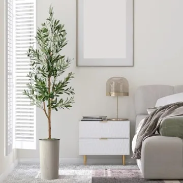 Artificial Olive Tree in Modern Planter for Home
