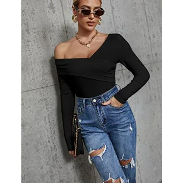 Uvog Women's Slim Fit Off The Shoulder Top for All Occasions