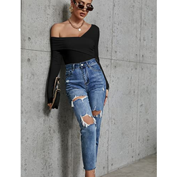 Uvog Women's Slim Fit Off The Shoulder Top for All Occasions