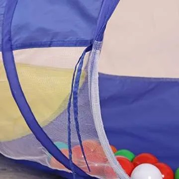 LimitlessFunN Crawling Kids Play Tunnel [ Pop Up Portable Rainbow Tunnel ] for Children, Toddlers, Boys & Girls, Pet, Dogs & Cats, Indoor & Outdoor Toys (Red, Yellow, Blue with mesh)