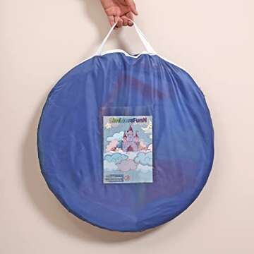 LimitlessFunN Crawling Kids Play Tunnel [ Pop Up Portable Rainbow Tunnel ] for Children, Toddlers, Boys & Girls, Pet, Dogs & Cats, Indoor & Outdoor Toys (Red, Yellow, Blue with mesh)