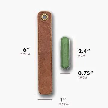 Knafs Leather Strop for Pocket Knife Sharpening - Compact & Durable
