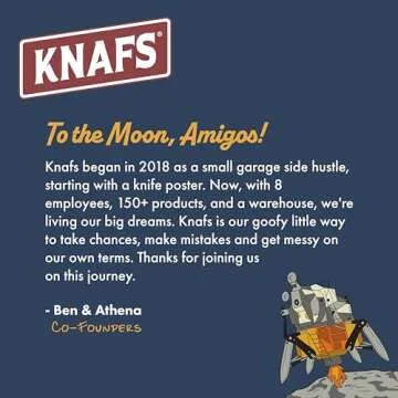 Knafs Leather Strop for Pocket Knife Sharpening - Compact & Durable