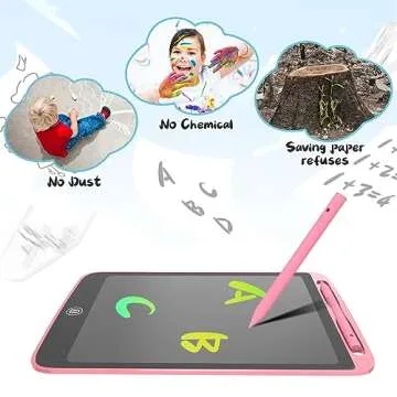 10-Inch LCD Writing Tablet for Kids - 2 Pack, Educational Doodle Board