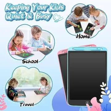 10-Inch LCD Writing Tablet for Kids - 2 Pack, Educational Doodle Board