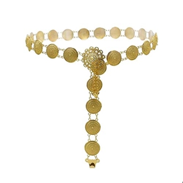 Elegant 14K Gold Plated Body Chain Adjustable Waist Belt