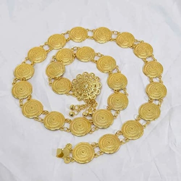 Elegant 14K Gold Plated Body Chain Adjustable Waist Belt